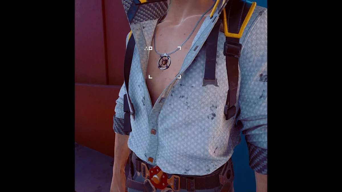 Cyberpunk 2077 — Кулон з кулею замість окулярів на шиї