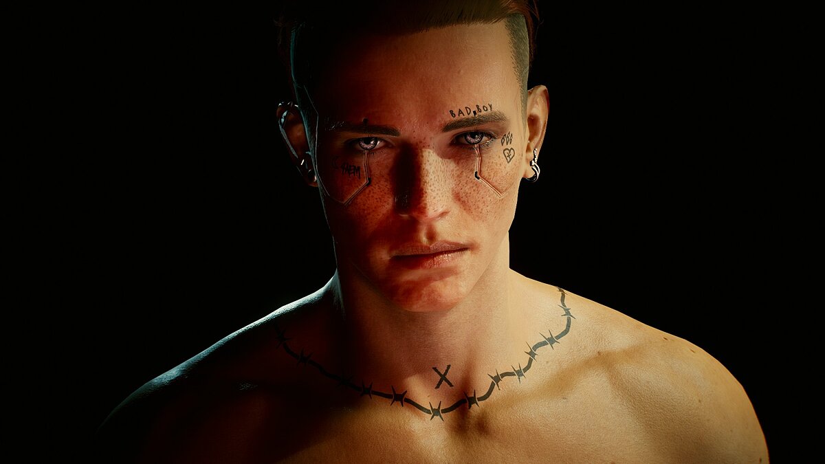 Cyberpunk 2077 — Badboy and badgirl eyebrow tattoos