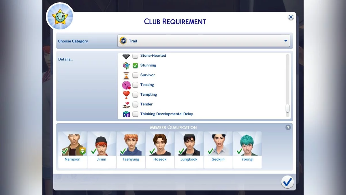 The Sims 4 — Agregar rasgos personalizados a los filtros del club