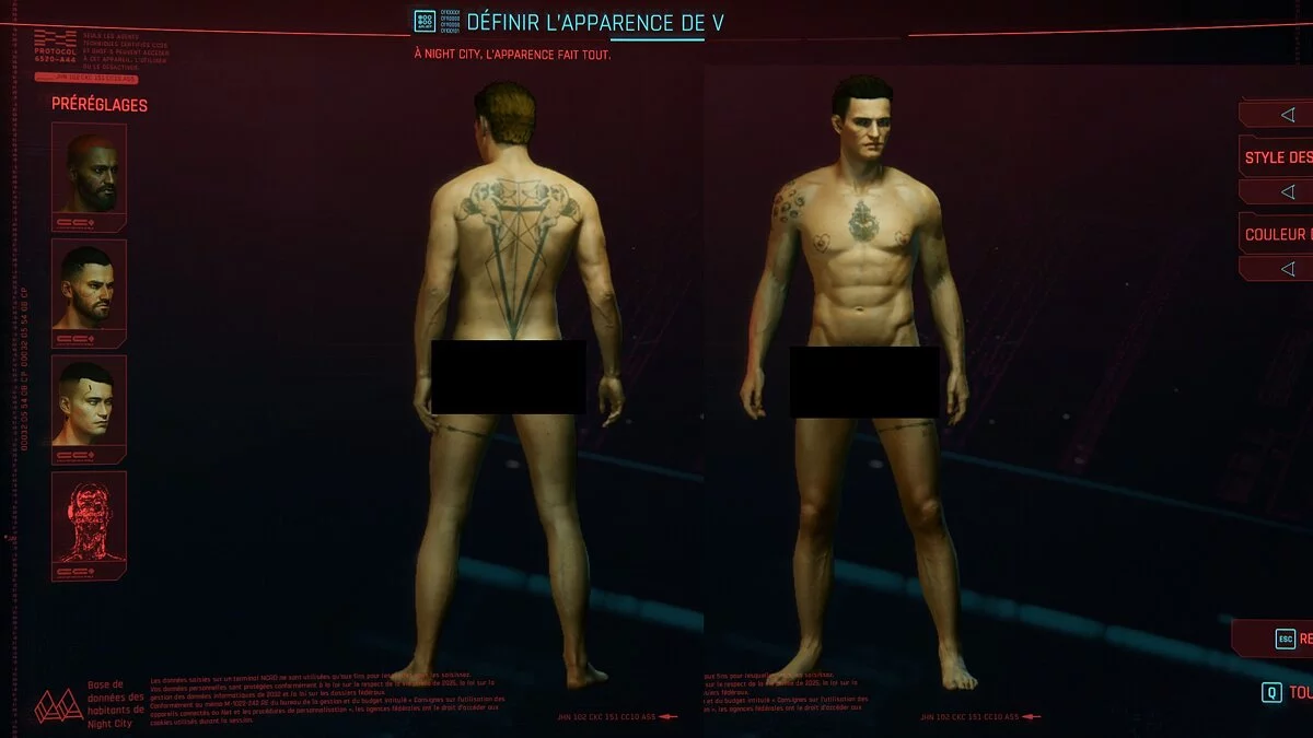 Cyberpunk 2077 — Татуировка на теле для мужчин и женщин