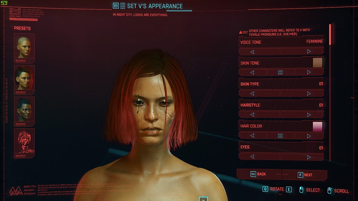 Cyberpunk 2077 — Women's hairstyle "Nina"