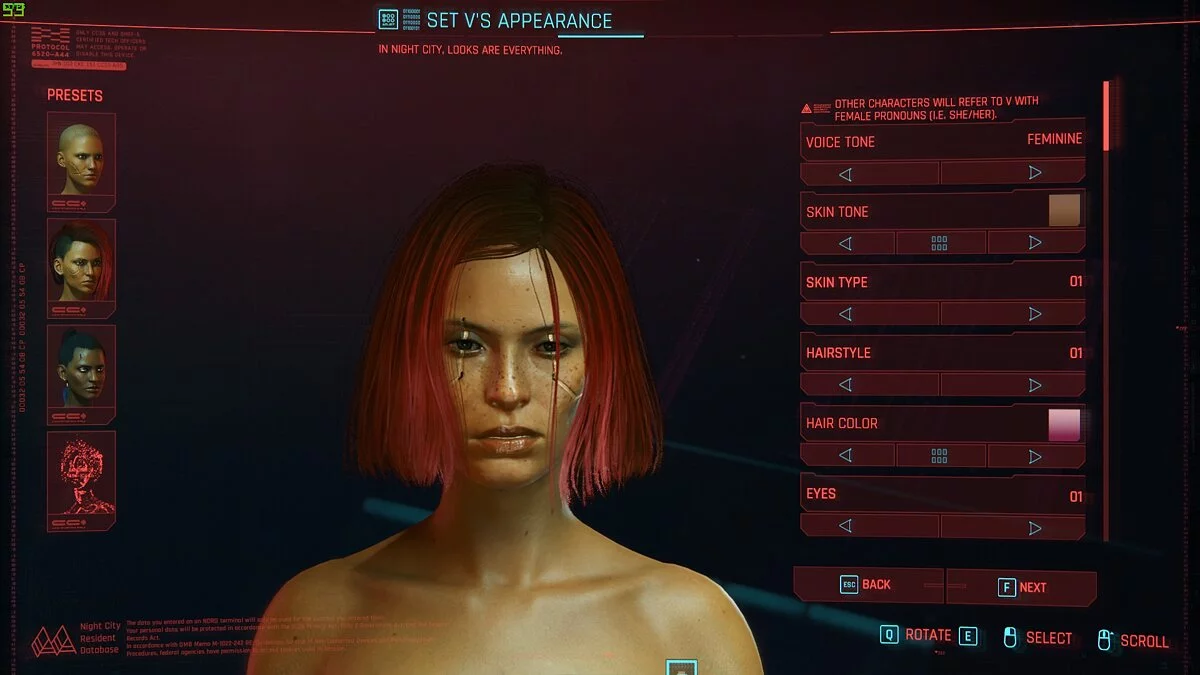 Cyberpunk 2077 — Women's hairstyle "Nina"