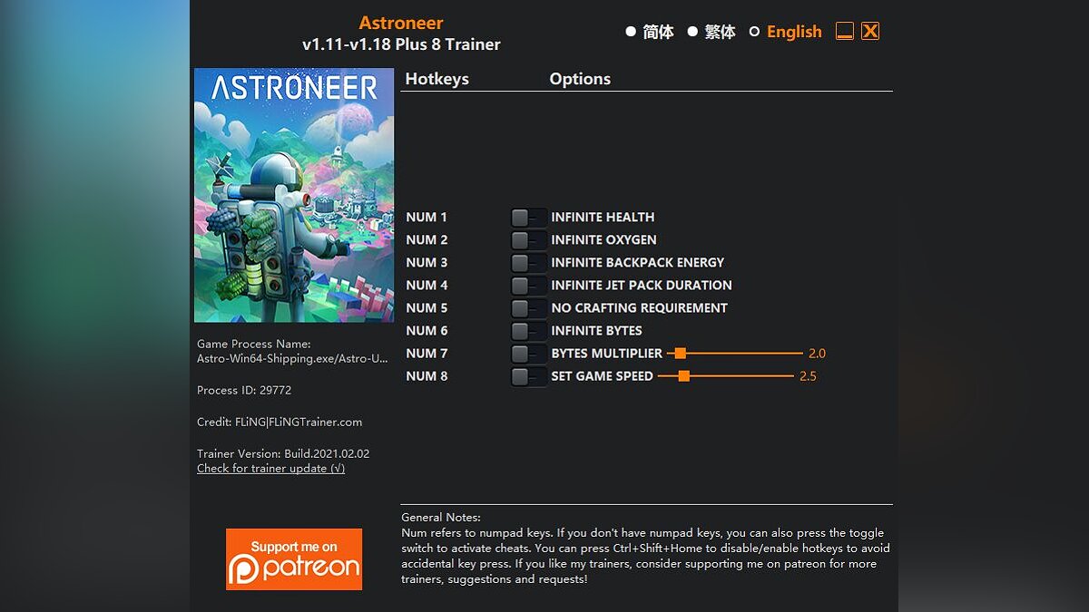 Astroneer — Trainer (+8) [1.11 - 1.18]