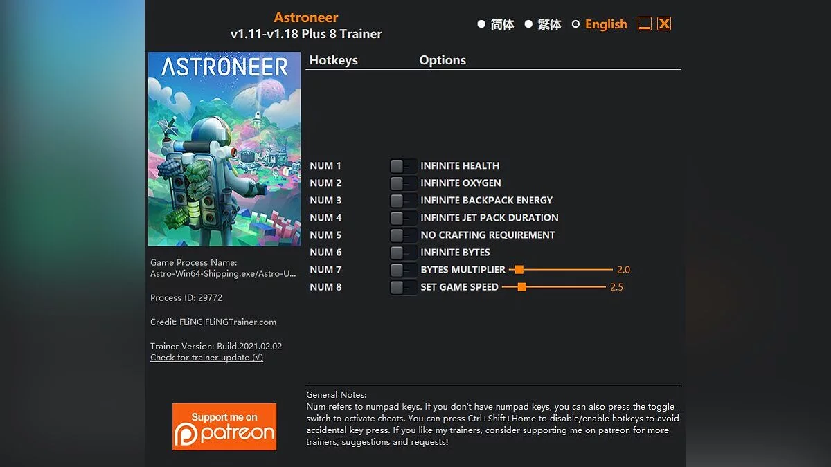 Astroneer — Trainer (+8) [1.11 - 1.18]