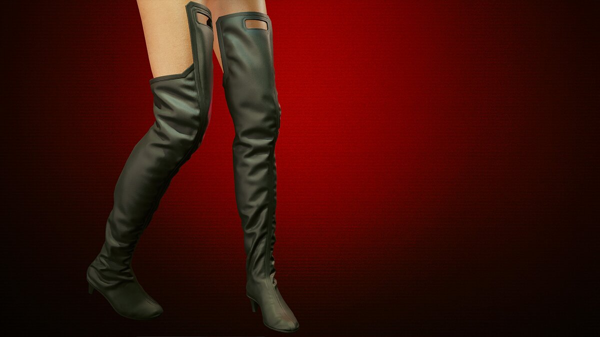 Cyberpunk 2077 — Over-the-knee boots in different colors