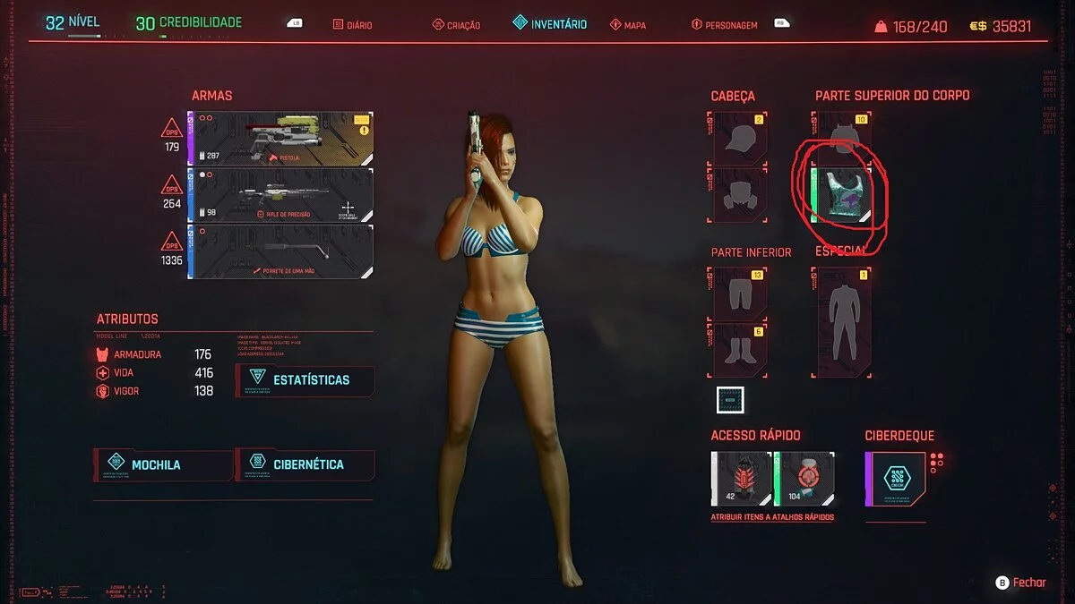 Cyberpunk 2077 — Разные цвета нижнего белья