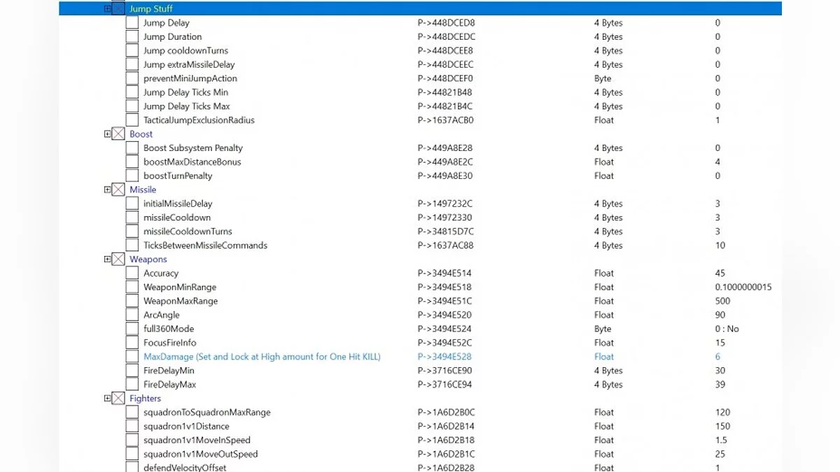 Battlestar Galactica Deadlock — Таблиця для Cheat Engine [UPD: 07.02.2021/1.5.113]