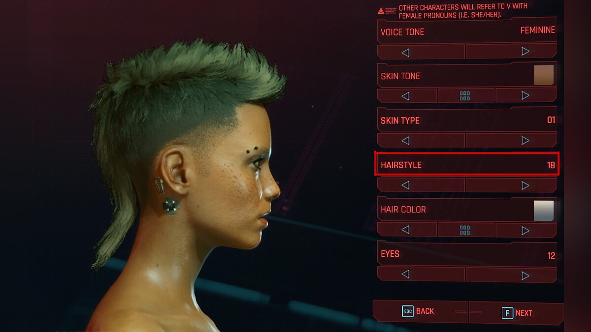 Cyberpunk 2077 — Female Mohawk