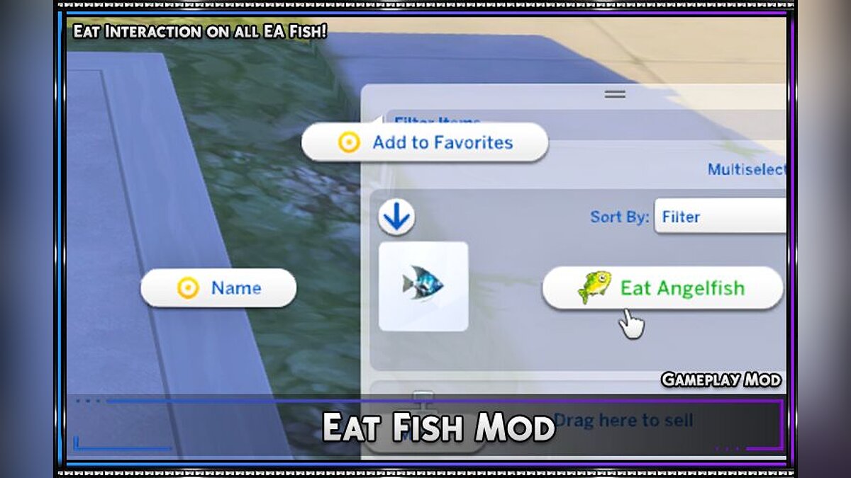 The Sims 4 — Ability to eat fish 1.0