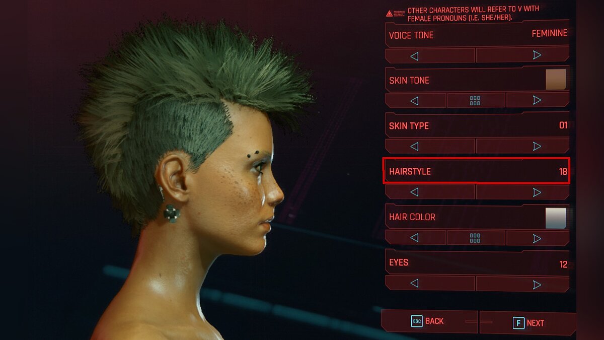 Cyberpunk 2077 — Female punk idol mohawk