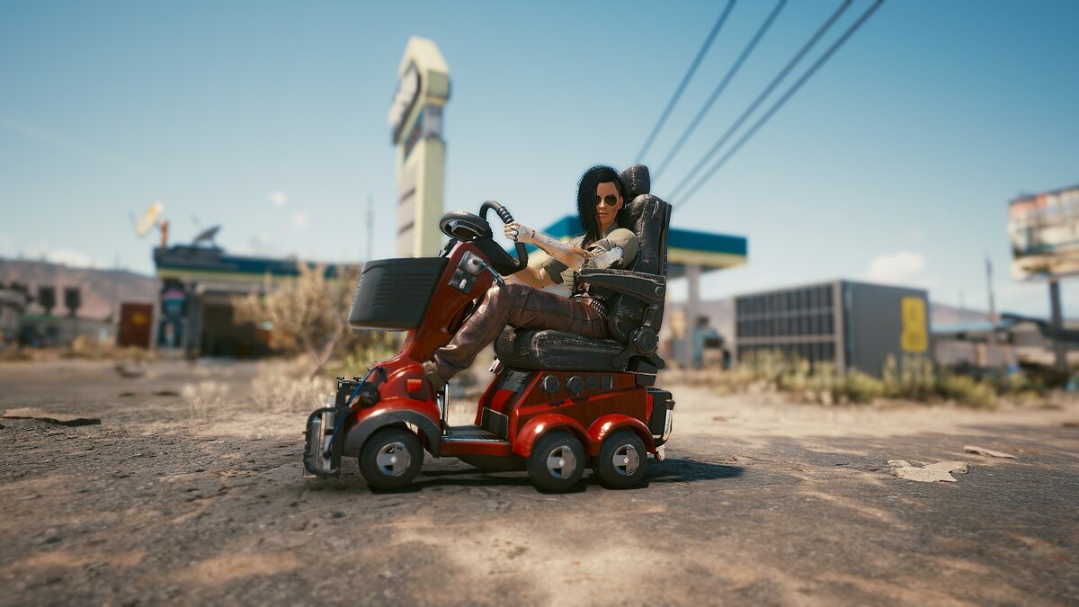 Cyberpunk 2077 — Controlled scooter