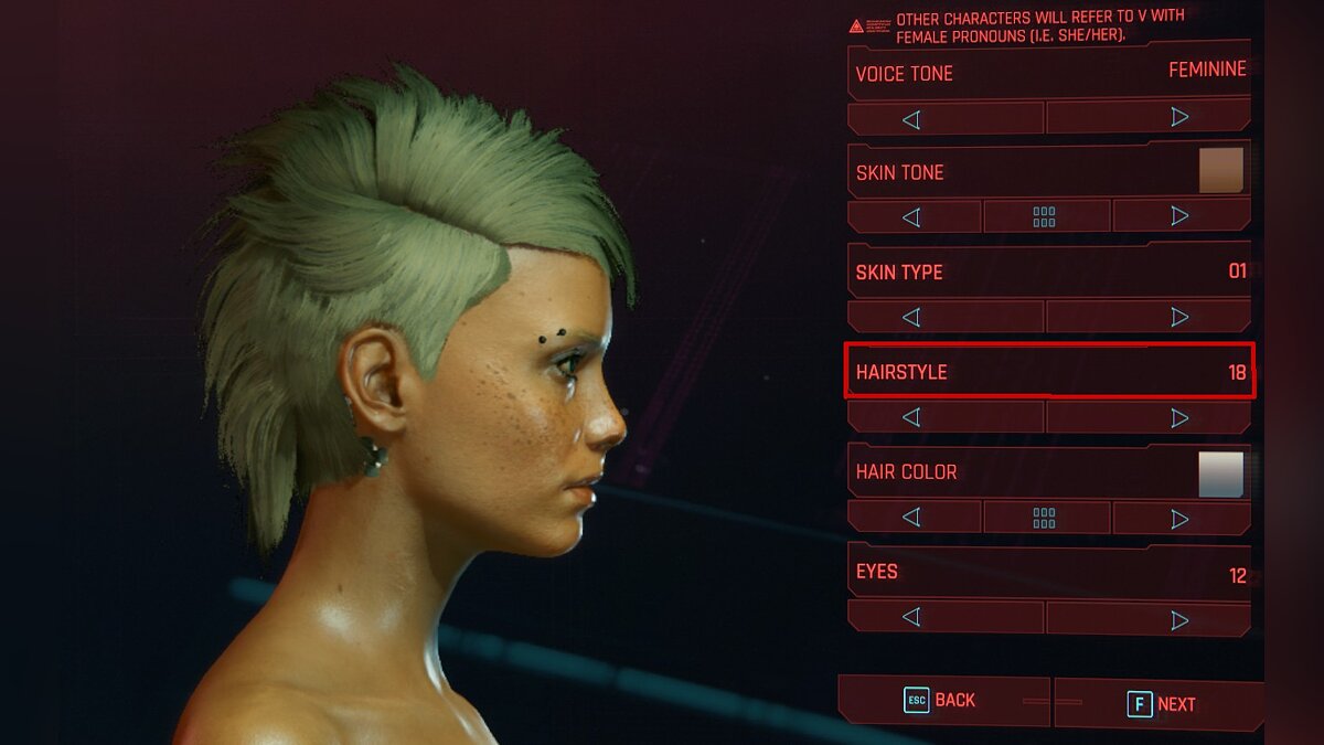 Cyberpunk 2077 — Dirty Pixie Hairstyle