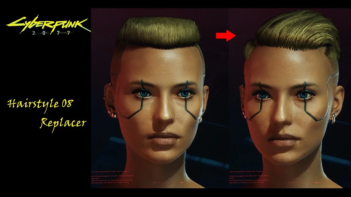 Cyberpunk 2077 — Short women's hairstyle