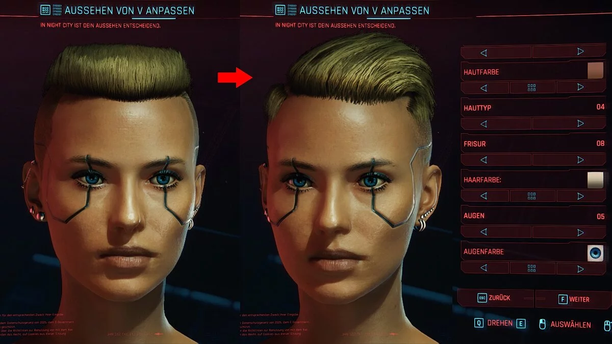 Cyberpunk 2077 — Короткая женская прическа