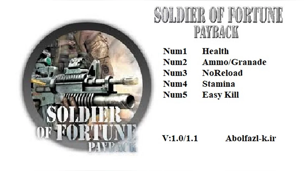 Soldier of Fortune: Payback — Трейнер (+5) [V1.0-v1.1]