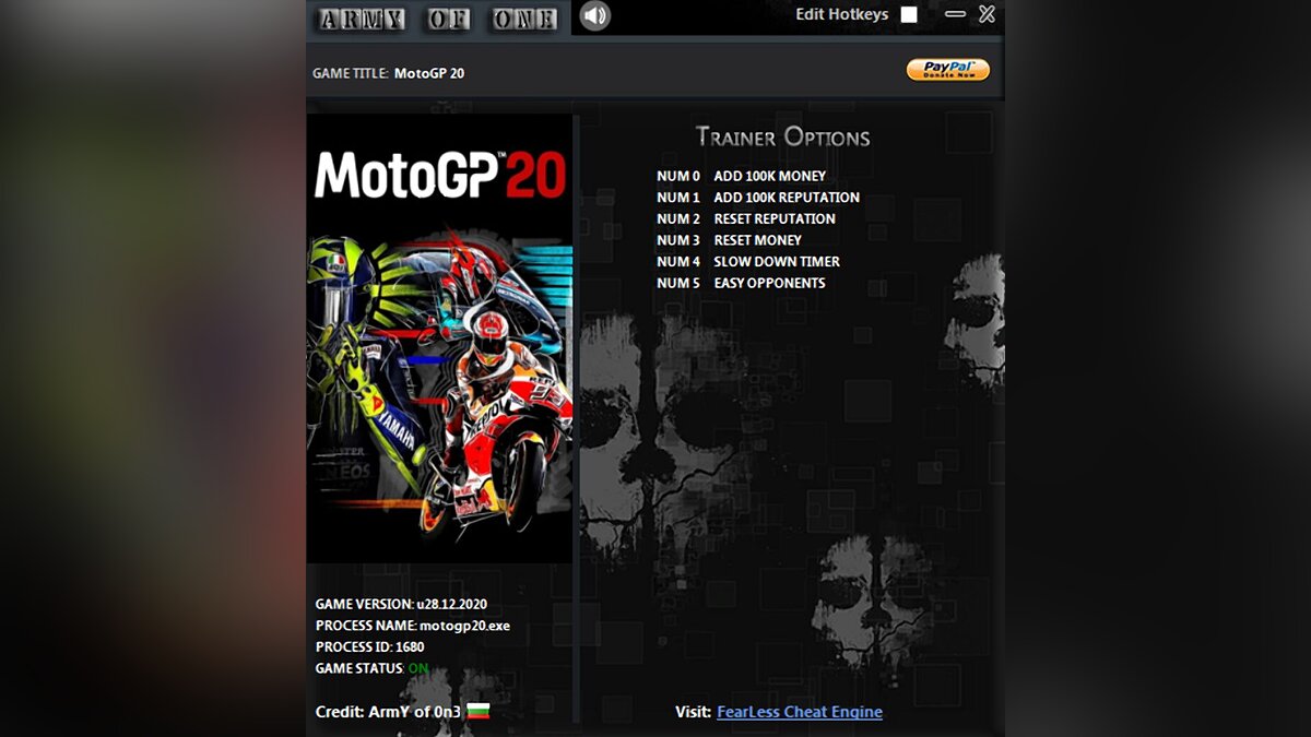 MotoGP 20 — Trainer (+6) [at 12/28/2020]