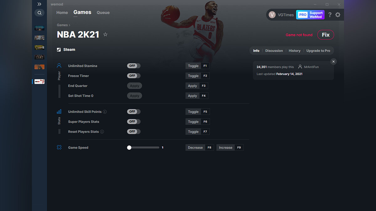 NBA 2K21 — Trainer (+8) from 02/14/2021 [WeMod]