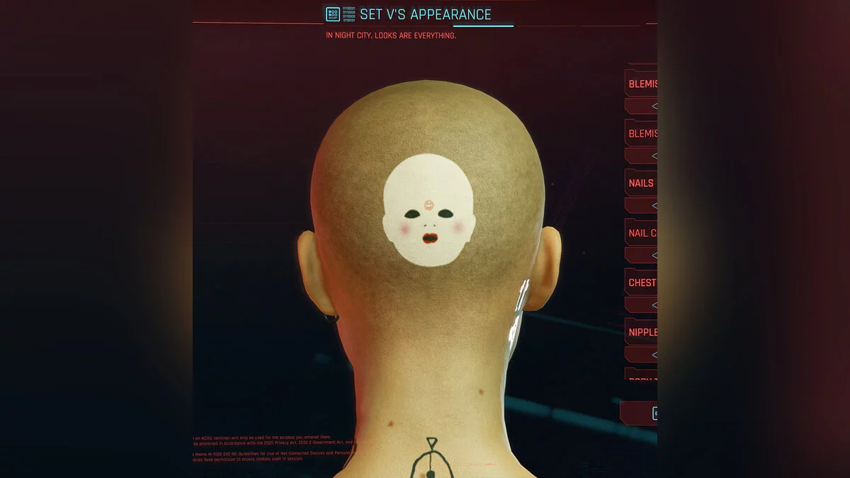 Cyberpunk 2077 — Набор татуировок