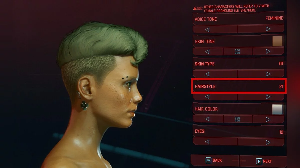 Cyberpunk 2077 — Women's Pompadour