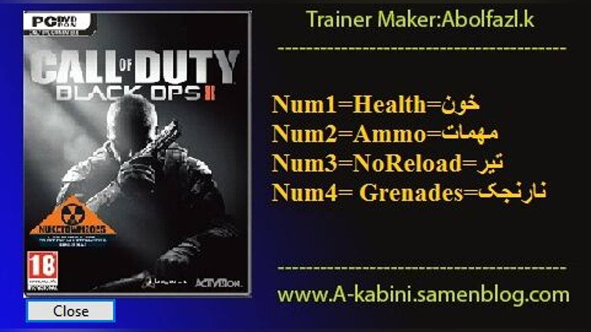 Call of Duty: Black Ops 2 — Trainer (+4) [v43.1734.4]