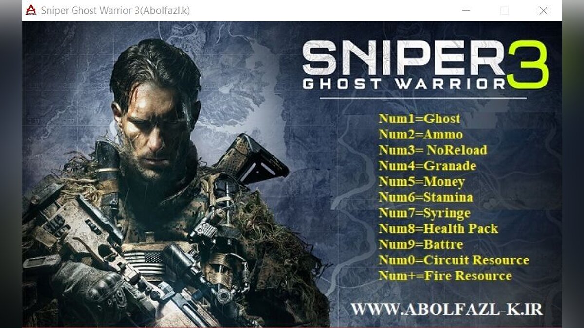 Sniper: Ghost Warrior 3 — Trainer (+11) [v1.08]