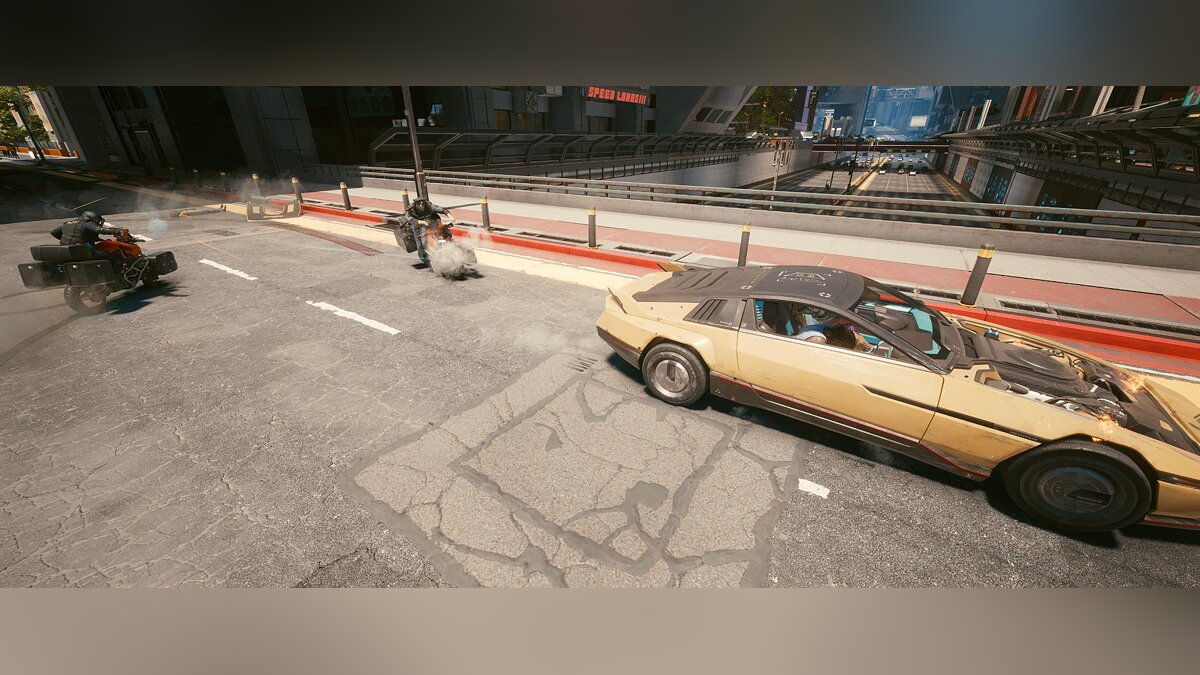 Cyberpunk 2077 — Police motorcycle chases