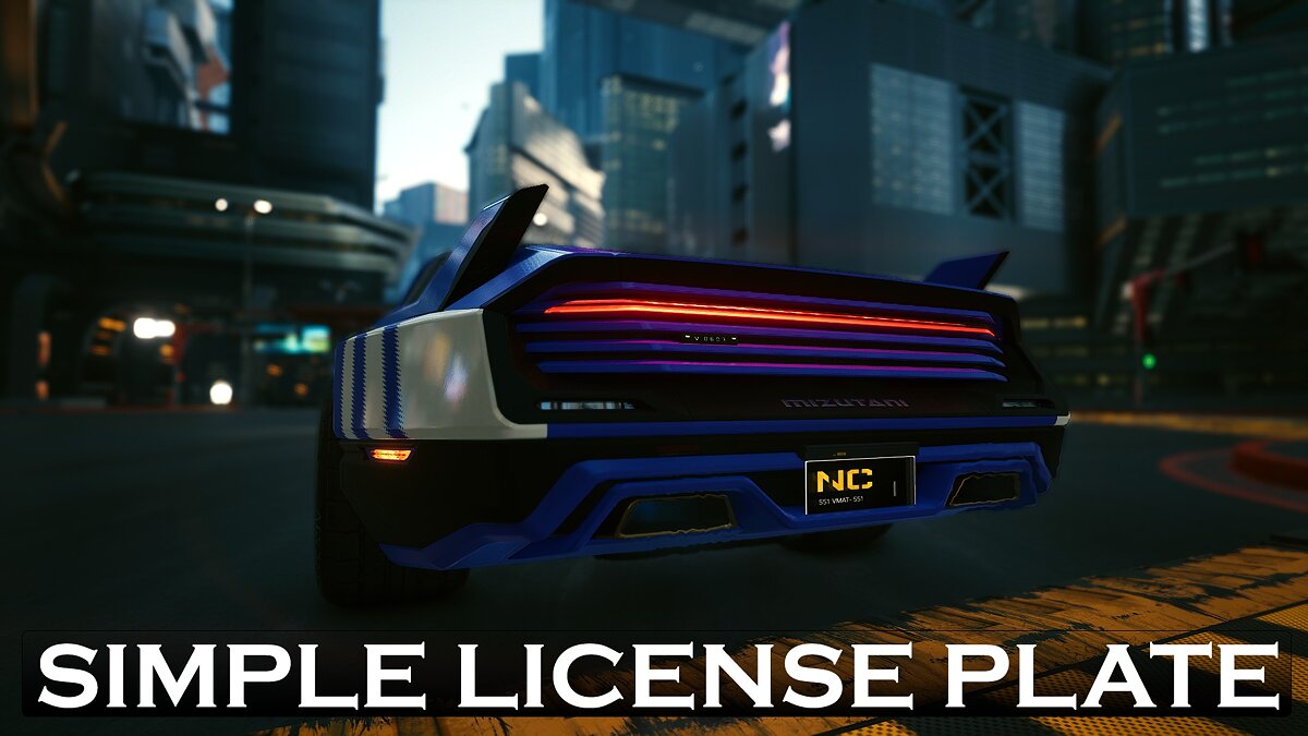 Cyberpunk 2077 — Simple license plate