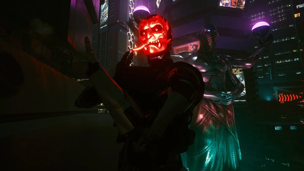 Cyberpunk 2077 — Glowing mask