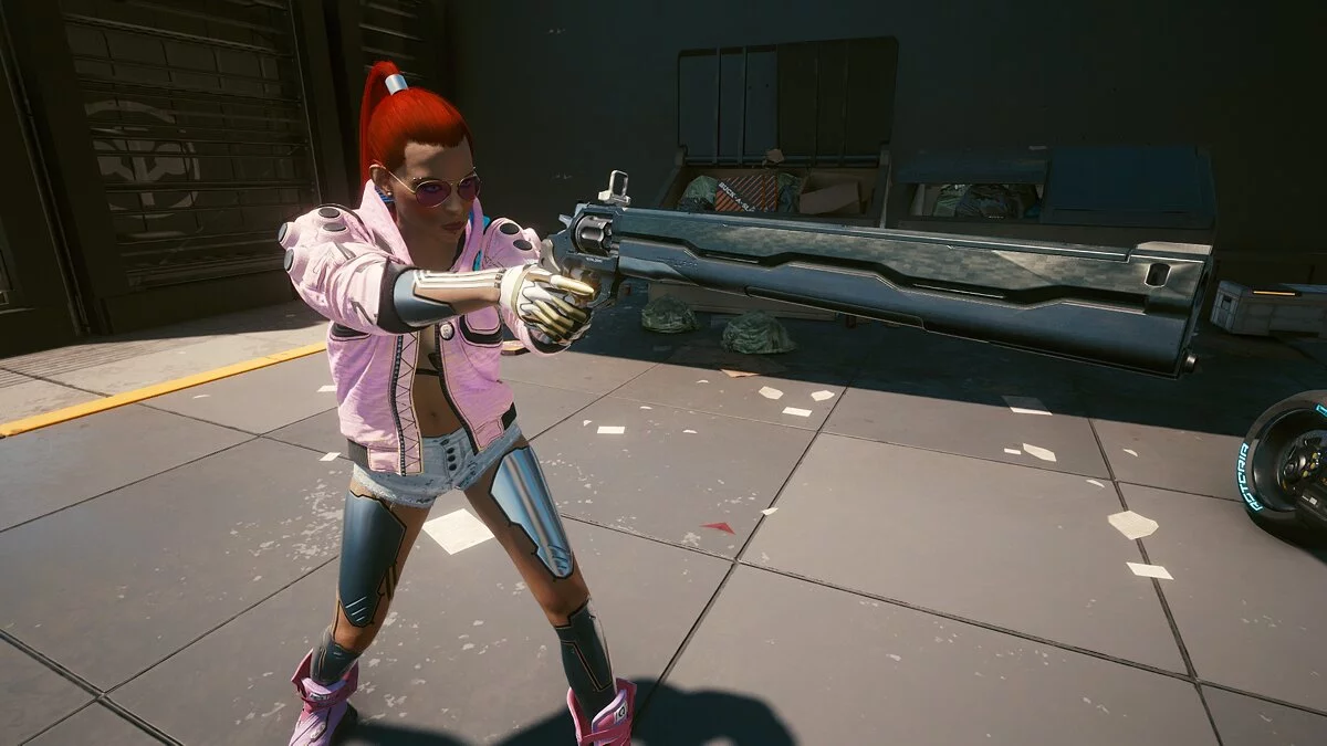 Cyberpunk 2077 — Увеличенный хромированный револьвер