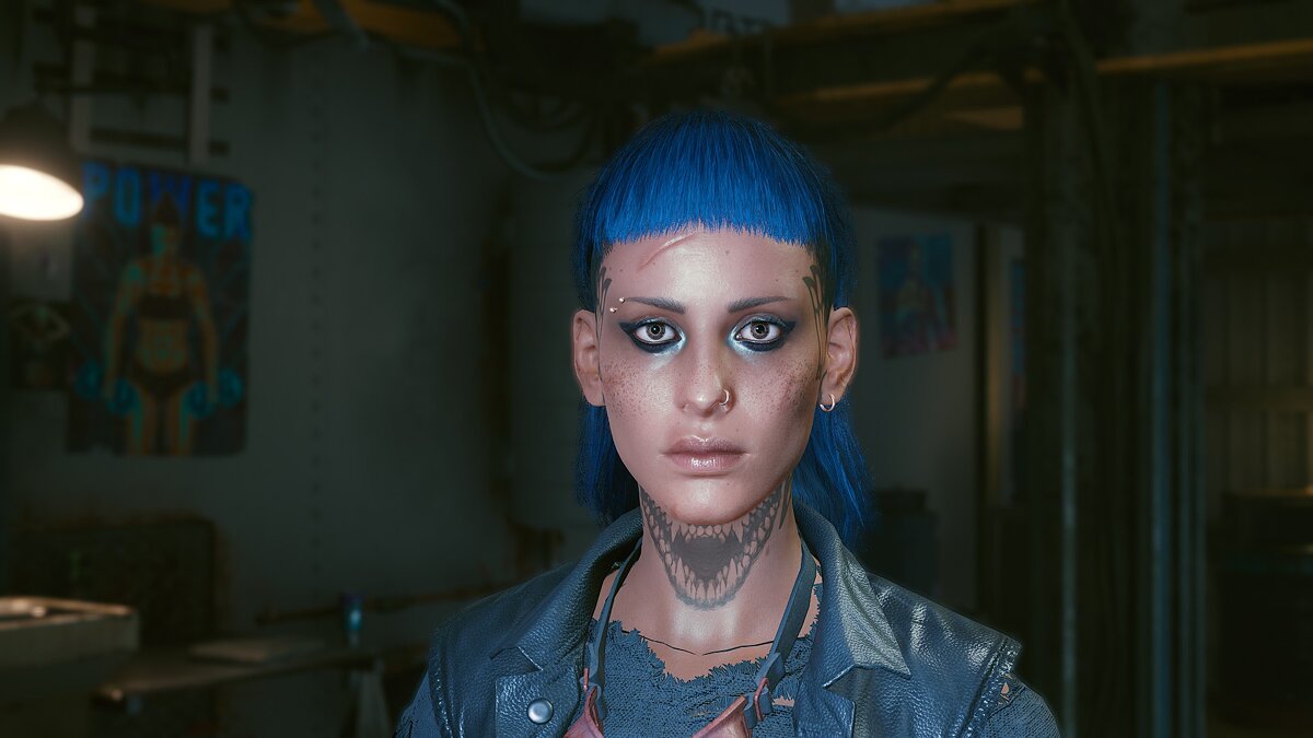 Cyberpunk 2077 — Blue haired woman