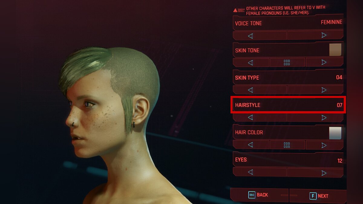 Cyberpunk 2077 — Punk haircut