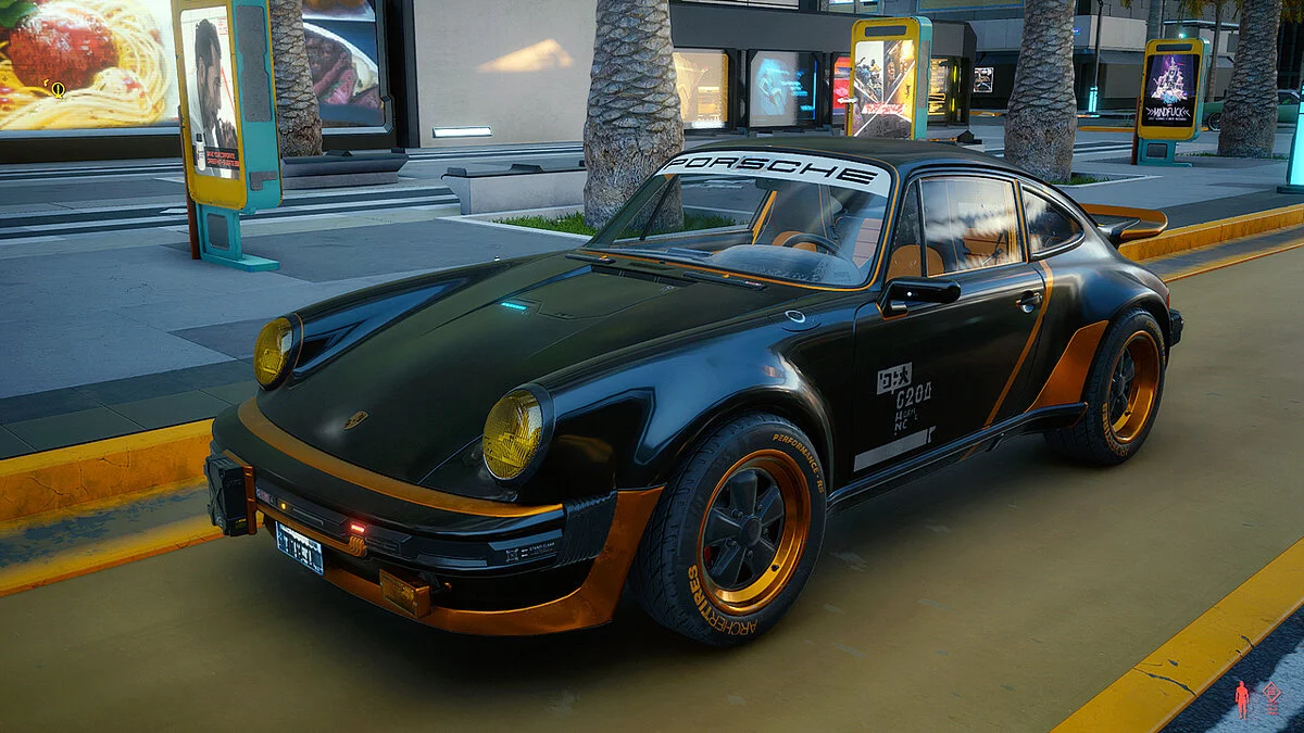Cyberpunk 2077 — Porsche 911 Turbo (930) у різних кольорах.