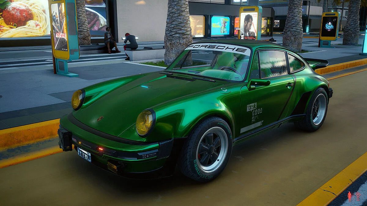 Cyberpunk 2077 — Porsche 911 Turbo (930) у різних кольорах.