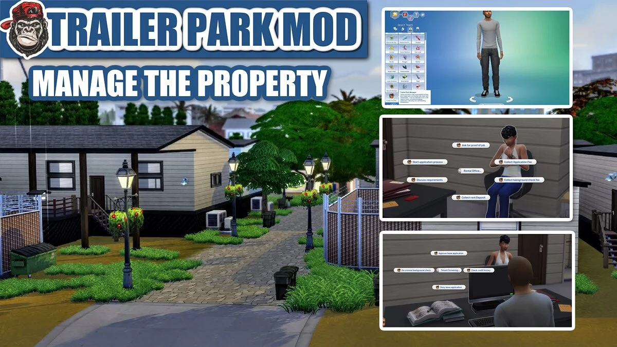 The Sims 4 — Mod de gestión del parque de casas rodantes