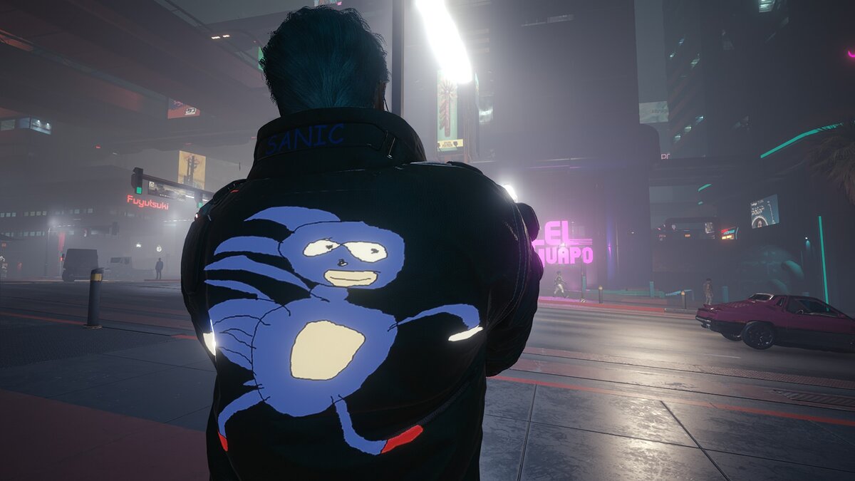 Cyberpunk 2077 — Sonic from memes for jacket