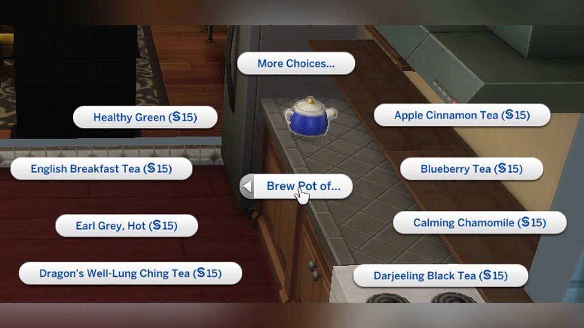 The Sims 4 — Functional teapot + new delicious teas that change your mood