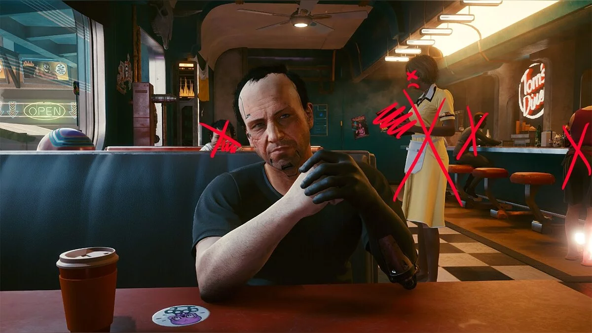 Cyberpunk 2077 — Eliminar NPC de un restaurante