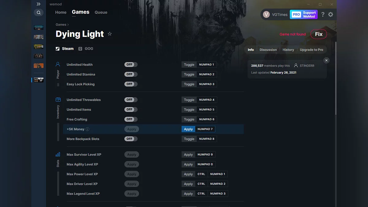 Dying Light — Trainer (+34) from 02.26.2021 [WeMod]