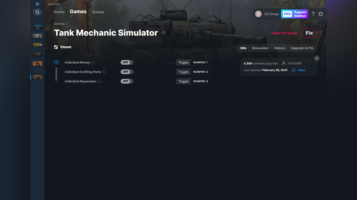 Tank Mechanic Simulator — Trainer (+3) from 02/26/2021 [WeMod]