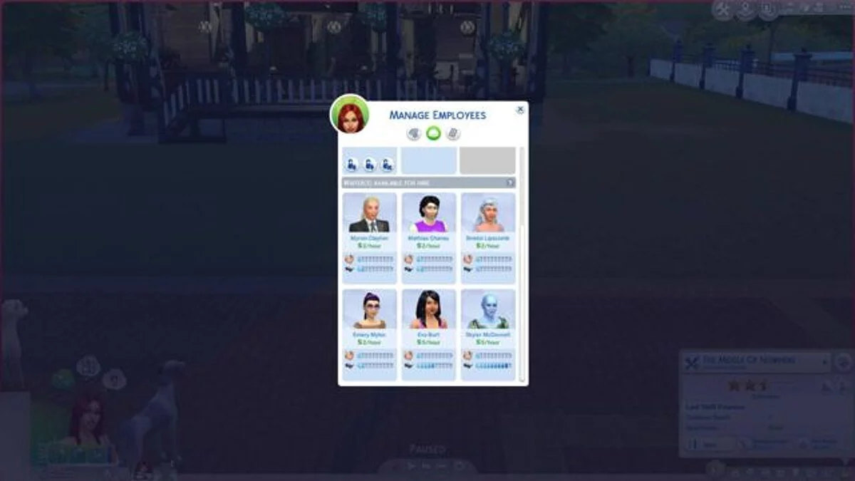 The Sims 4 — Restaurant — hire anyone (21.02.2021)