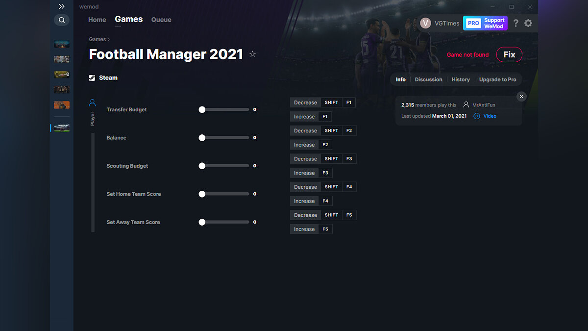 Football Manager 2021 — Trainer (+5) from 03/01/2021 [WeMod]