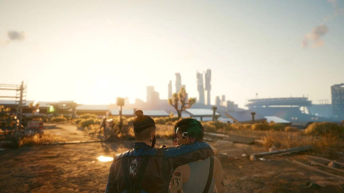 Cyberpunk 2077 — Romance entre los hombres V y Judy.