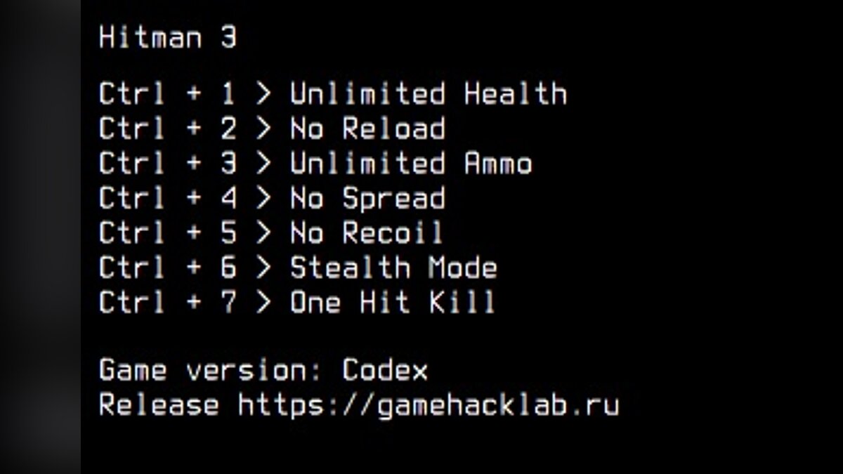 Hitman 3 — Trainer (+7) [Codex]
