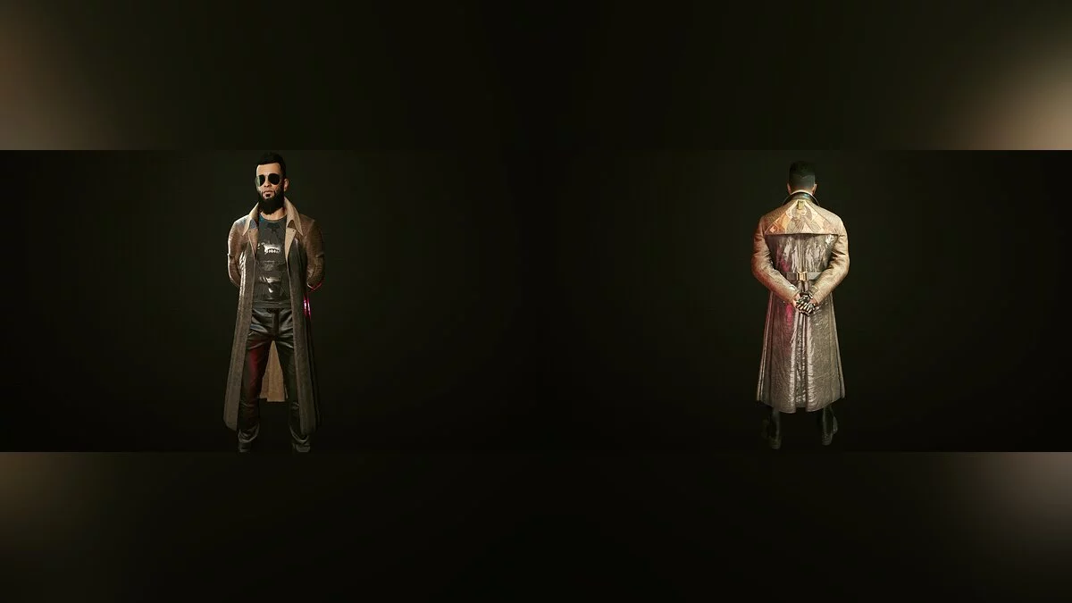 Cyberpunk 2077 — Длинное пальто для мужчины Ви