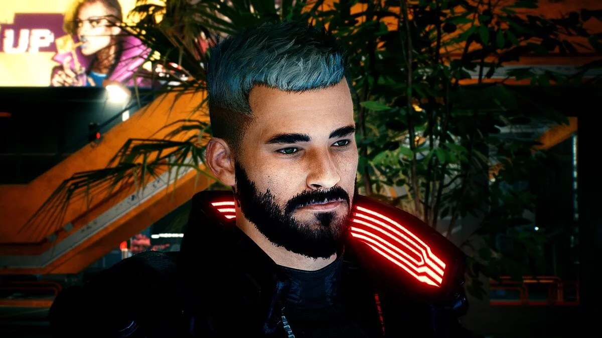 Cyberpunk 2077 — Preestablecido con pelo blanco.