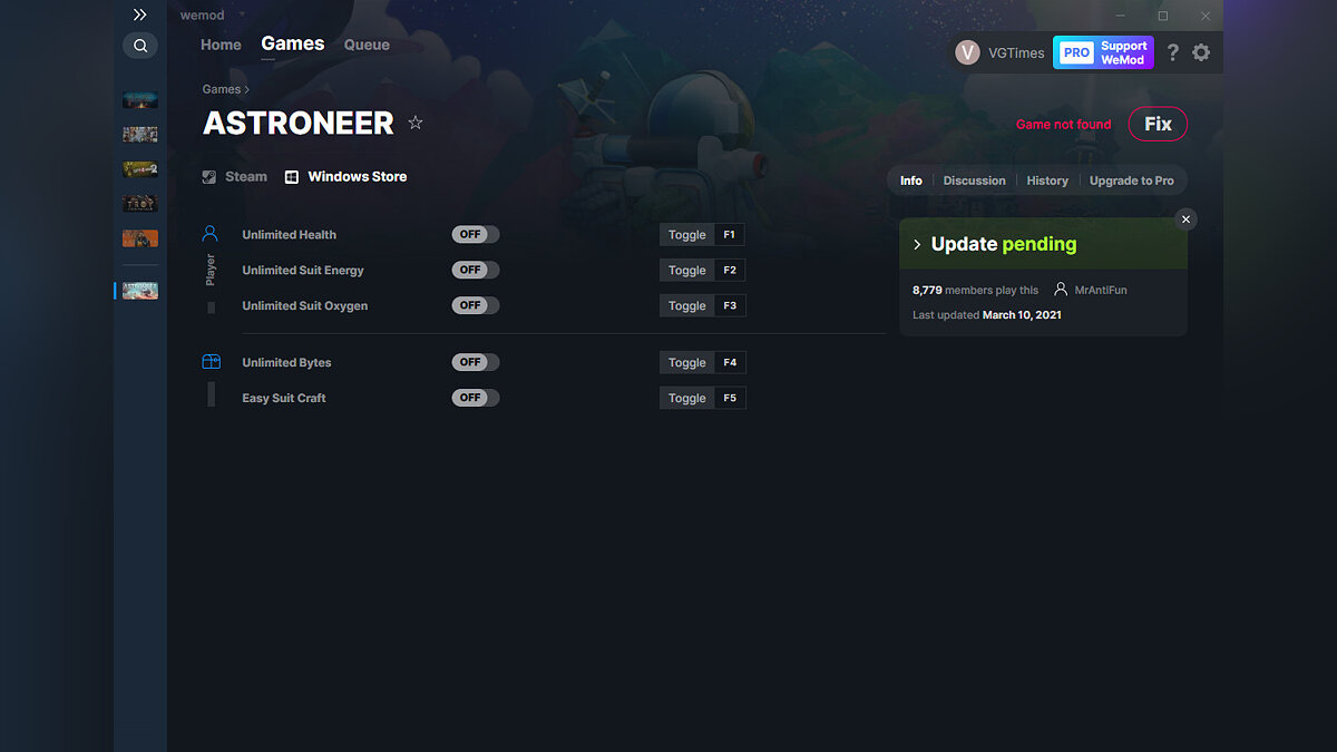 Astroneer — Trainer (+5) from 10.03.2021 [WeMod]