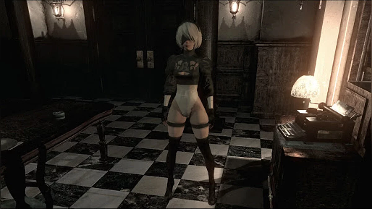 Resident Evil HD Remaster — 2B із гри Nier Automata