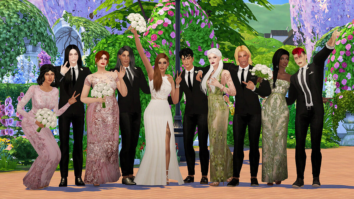 The Sims 4 — Poses for a wedding photo shoot