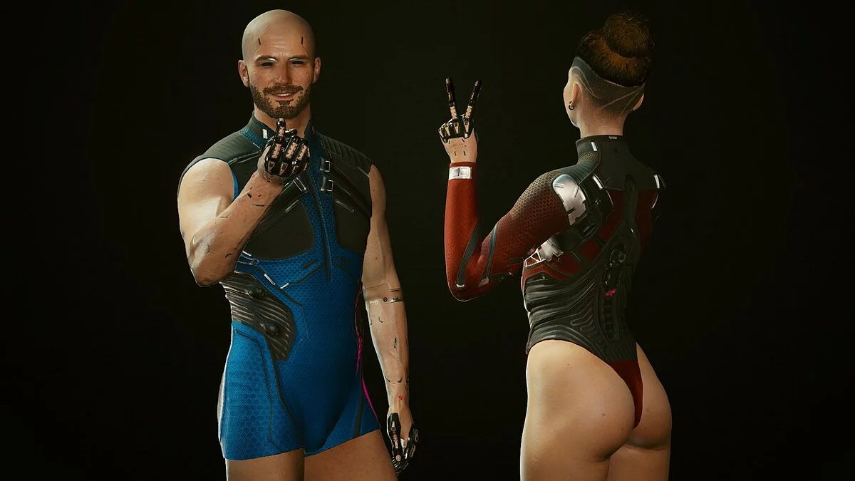 Cyberpunk 2077 — Netrunner costume with bare legs