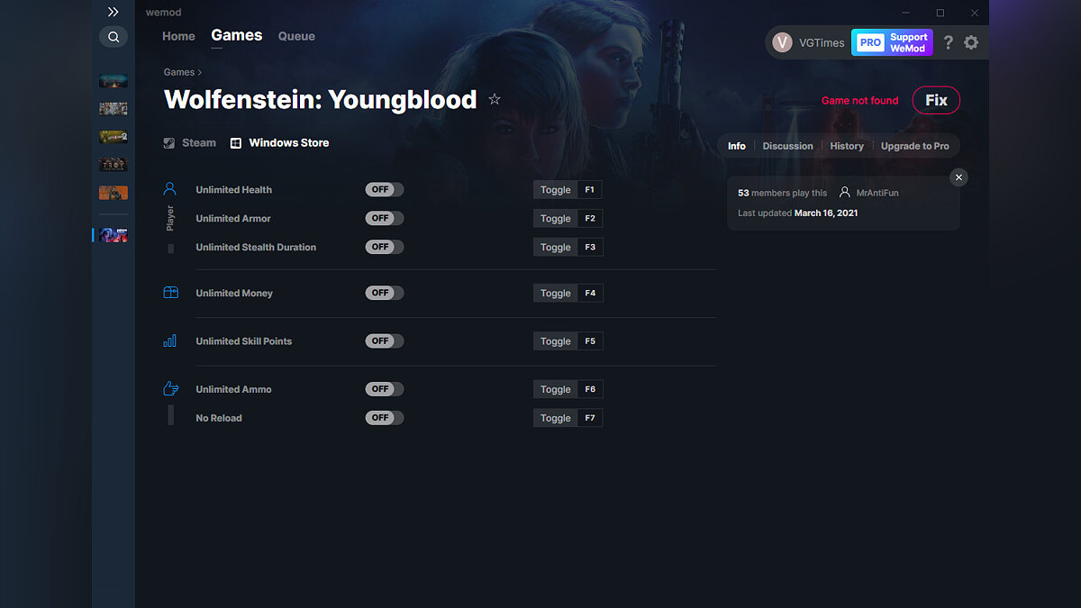 Wolfenstein: Youngblood — Trainer (+7) from 03/16/2021 [WeMod]